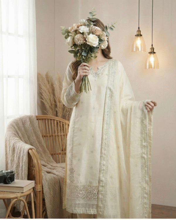 Anamira Luxury Embroidered 2-Piece – Ivory