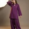 Anamira Plain Casual 2-Piece – Plum Purple
