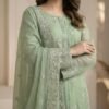 Embroidered 3 Piece Pistachio Green