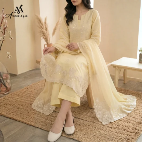 Elenor Lawn Stitched Suit